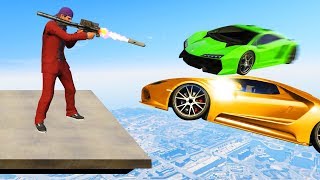 SHOOT THE CARS AT 300MPH! (GTA 5 Funny Moments)