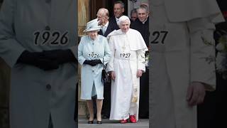 Pope Emeritus Benedict XVI with Queen Elizabeth II