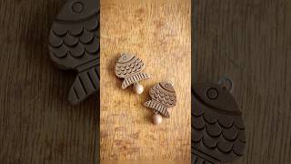 Fish earrings 🐟🐟 Terracotta earring design no. 11 #youtubeshorts #terracottajewellerymaking #shorts