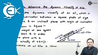 Problem to Determine Dynamic Viscosity of Oil - Properties of Fluid - Fluid Mechanics 1