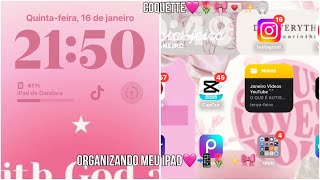 ORGANIZANDO MEU IPAD!🩷🎀🌷🎧  *Organização coquette*