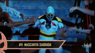 Mascarita Sagrada makes his Entrance Aztec Warfare Lucha Underground  S02E09 03/23/16