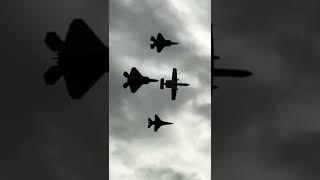 A-10, F-35, F-22 & F-16 Formation #a10 #f35 #f22 #f16 #a10warthog #f22raptor #f35lightning #f16viper