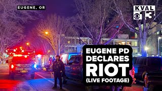 Eugene police declare protest outside federal building a riot, order crowd to leave