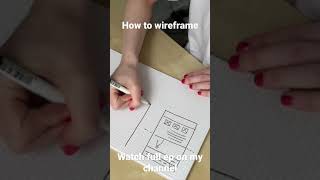 How to wireframe (pen and paper) #shorts #howtowireframe #penandpaperwireframe