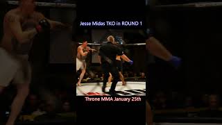 Jesse Midas TKO in round 1 #MMA #wrestling #mixedmartialarts #shorts