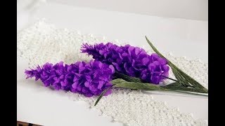 Como Hacer Flores de Papel Crepe - FLORES DE PAPEL Lavender flower