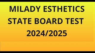 Milady Esthetics State Board Test