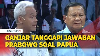 Ganjar Tanggapi Pandangan Prabowo Soal Penyelesaian Konflik di Papua   Debat Capres 2024