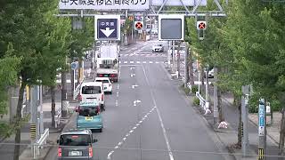 センターラインが移動する道路/名古屋市