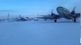 C-46 Starting Up Buffalo Airways