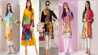 Latest \u0026 Stylish Digital Print Kurti Designs Ideas For Summer Special 2022 | THE FASHION WORLD