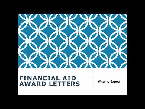 Financial Aid Award Letters Financial Aid Award Letters
