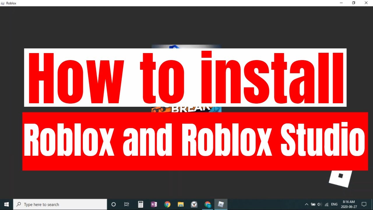 How To Install Roblox And Roblox Studio - YouTube