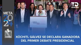 Xóchitl Gálvez se declara ganadora del primer debate presidencial 2024