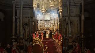 Trisagion chanted at the Holy Sepulcher in Jerusalem for the Orthodox New Year #shorts