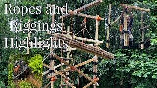 Highlights from our current Ropes and Rigging, Knots, and Pioneering Course