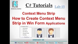 C# Tutorial - How to use ContextMenuStrip (Right mouse click)