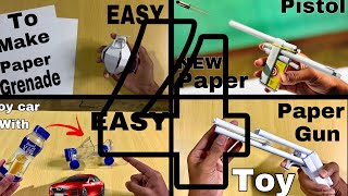 How to make toy with paper and bottle || origami toy easy way