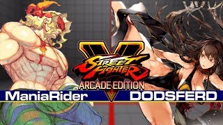 【スト5AE】 MiniaRider [ アレックス Alex ] vs [ 春麗 チュンリー chun-li ] DODSFERD 【SF5AE】