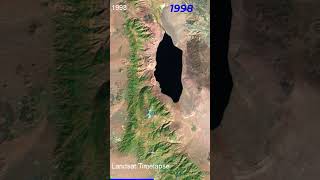 Shrinking Walker Lake During Years, Nevada|| #shorts || #timelapse || #drought || #nevada