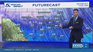 Temperatures expected to plummet as arctic front moves in | KENS 5 Weather Impact Forecast