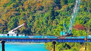 【リニア中央新幹線 Maglev Train】木曽川第二橋りょう ① 工事進捗 2024年11月Day2／リニアモーターカー／超電導磁気浮上式鉄道 Shinkansen Linear