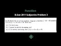 Function | B.Stat 2011 Problem 3 | ISI Entrance | Cheenta ISI-CMI Entrance Program