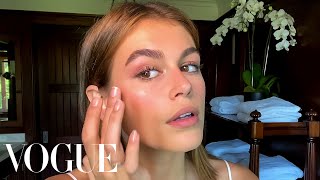 Kaia Gerber’s Guide to Face Sculpting and Sun-Kissed Makeup | Beauty Secrets | V
