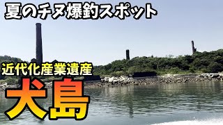 近代化産業遺産のある犬島で、夏のチヌ釣り in 岡山県牛窓沖