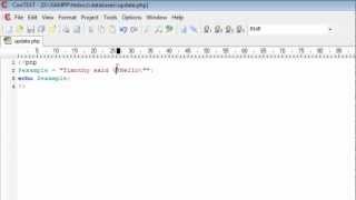 PHP : Using quotes in string data / variables