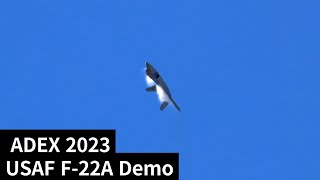 낙엽처럼 떨어지는 F-22A 랩터 / ADEX 2023 USAF F-22A Demo Flight