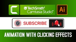 Subscribe Button And Bell Icon Animation with Clicking Effects Tutorial in Camtasia and Illustrator