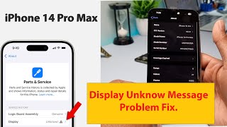 iPhone 14 Pro Max after Change Market Display, No Unknown Part Message