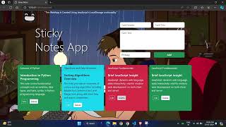 The Sticky Notes App Using Html CSS Javascript | Never Forget Anything Again!