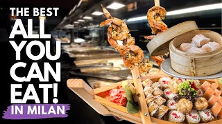 MILAN BEST ALL YOU CAN EAT Restaurant with Open Kitchen and FREE FLOW SUSHI