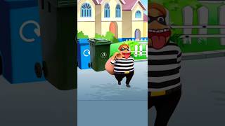 আমি এই ডাস্টবিনের পিছনে লুকিয়ে যায় । Bangla cartoon Mojar golpo #short