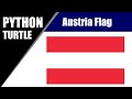 Python Turtle - Draw Austrian National Flag In Python Turtle Graphics By #BKTutorial