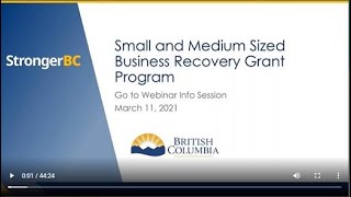 B.C. Business Recovery Grant Program Explained
