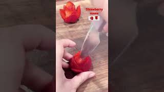 Making strawberry roses