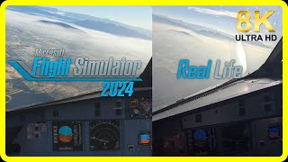 Real life VS Microsoft Flight Simulator 2024 | cockpit view