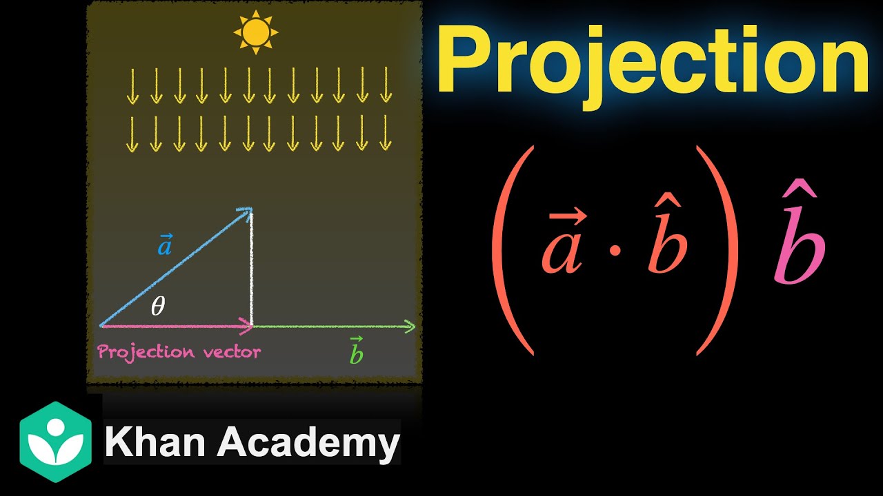 Projection Of A Vector Vector Algebra Grade 12 Math Khan