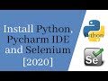 Selenium Python Tutorial 1-Installing Python,Selenium & Pycharm IDE (2020)