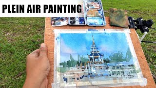 1 Day Trip PLEIN AIR Painting  In Thailand /  Enjoy A Great Time [ Draw syndrome ]