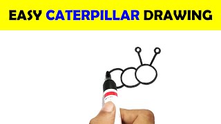 EASY AND SIMPLE CATERPILLAR DRAWING #Drawing #YoKidz #Caterpillar