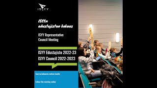 ISYYn edustajiston kokous 5/2022 (25.10.) // ISYY Representative Council meeting 5/2022 (25.10.)