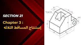 Section 21 - التدريب التاسع عشر علي استنتاج المساقط الثلاثة