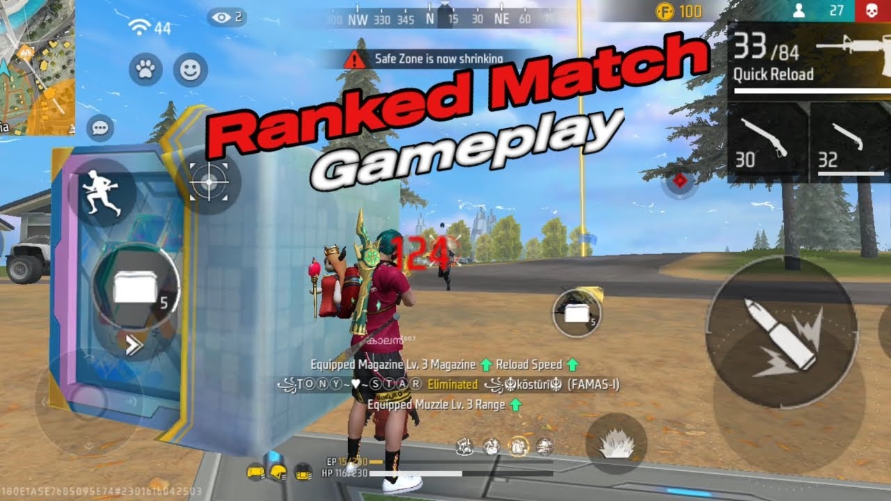 Freefire Ranked Match Gameplay Youtube