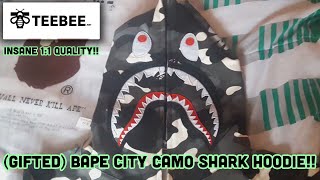 TeeBee/UNHS Bape City Camo Glow In The Dark Shark Hoodie REVIEW!