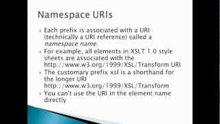 Namespaces in XML documents